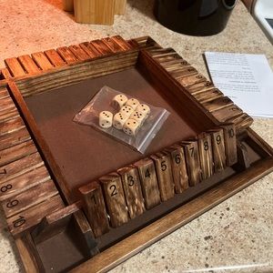 Shut the Box Wooden Dice Game